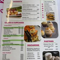 Highlights in Green are vegan (they added the black forest cakes recently)  at Fully Baked in Nairobi