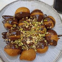 loukoumades at Agora 1995 in Portaria