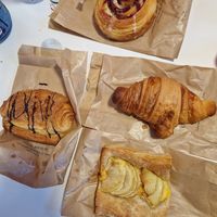 Vegan pain au chocolat and jam danish at La Barra Dulce in Madrid