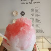 Watermelon shaved ice and all flavors at Kakigori in Barcelona
