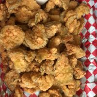 Fried pickles  at Bean Vegan Cuisine in Charlotte