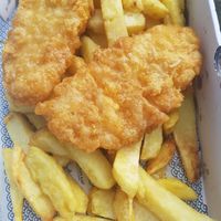 Vegan fish and chips at Fishermans Bay in Whitley Bay