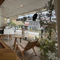 Cozy outside seating area  at Pim Tofu in Chiang Mai