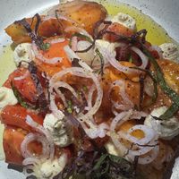 Heirloom tomato salad with cultured cashew  at Pietramala in Philadelphia