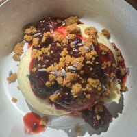 Blackberry crumble with corn ice cream   at Pietramala in Philadelphia