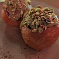 Perfect ending -- bomboloni with pistachio cream at Pietramala in Philadelphia