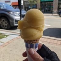 Mango sorbet at J.P. Licks in Wellesley