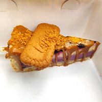 Vegan lotus blueberry cheesecake at Nani's Cheesecake in Cologne