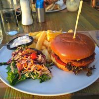 Vegan burger at Tango Cafe And Bar in Corfu