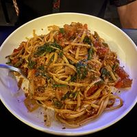 Vegan pasta   at Surf N' Turf Bistro in St Thomas