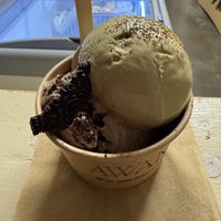 Chocolate Cookies & Cream and Hojicha  at Awan in West Hollywood