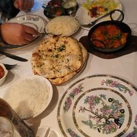 Vegetable Korai, Coconut Rice, Naan Bread, Vegetable Vindaoo at Bengal Village in East London