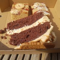Chocolate biscoff cake at Keenan's in Morpeth