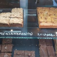 Apple cinnamon slice and rhubarb & custard slice at Keenan's in Morpeth