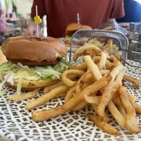 Great vegan chicken burger here   at Jungle Vibes At The Marina (by Arabella) in Lanzarote