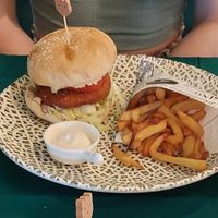 'No chick' chicken burger at Jungle Vibes At The Marina (by Arabella) in Lanzarote