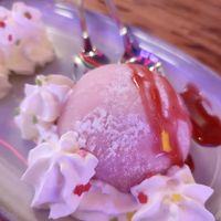 Raspberry mochi 🥰 at Ramen Shifu - Consell de Cent in Barcelona