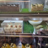 Cake display at Six Spring Vegetarian Cafe in Penang