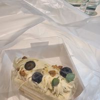 Pistachio cake at Six Spring Vegetarian Cafe in Penang