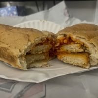 Vegan “chicken” parm #Veganuary at Nicole's Pizza in Boston