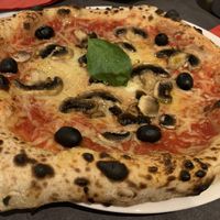 Vegan! Cheese! Molten! On pizza!!   at Triangolo in Vienna