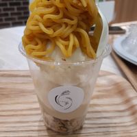 Mont Blanc with soy ice cream at Farm Michiru in Hirosaki