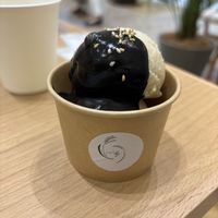Black sesame saucee  at Farm Michiru in Hirosaki