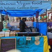 booth at Greenwich Market at Joy's Caribbean Fusion in South East London