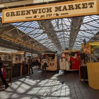entrance to one of the vendor's locations at Joy's Caribbean Fusion in South East London
