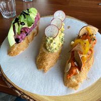 Open sandwich  at Avec in Jeju