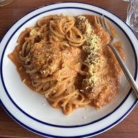 Meatball rose pasta  at Avec in Jeju