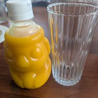 Mandarin juice at Avec in Jeju