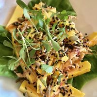 Chickpea tofu salad at Wild Food Cafe in London