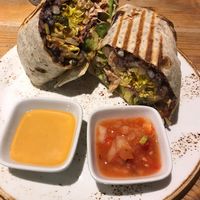 Burrito at Wild Food Cafe in London