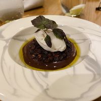 Bitter chocolate dish   at Olive Tree Restaurant in Bath