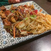 87 - Fried tofu with peanut curry (noodles instead of rice, vegetarian) at Viet Bistro in Heinsberg