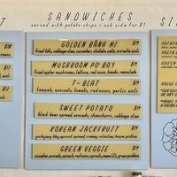 Here’s the menu   at Golden Goods Sandwich & Bake Shop in Hood River