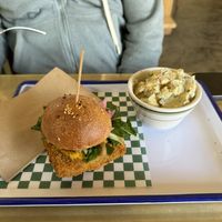 Katsu Curry Tofu sandwich (it was on special)  at Golden Goods Sandwich & Bake Shop in Hood River