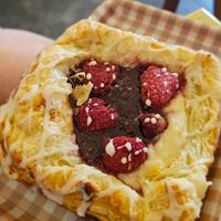 Raspberry danish at Golden Goods Sandwich & Bake Shop in Hood River