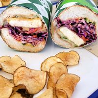 Tofu banh mi at Golden Goods Sandwich & Bake Shop in Hood River