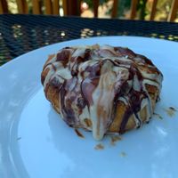 Chocolate and maple bun - amazing at Golden Goods Sandwich & Bake Shop in Hood River