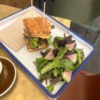 Brekkie sando  at Golden Goods Sandwich & Bake Shop in Hood River