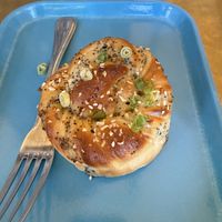 Everything bagel bun   at Golden Goods Sandwich & Bake Shop in Hood River