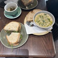 Took ages but sandwiches & soup were ok   at Photo Book Café in London