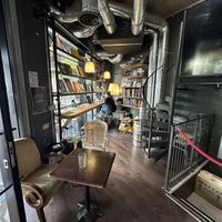 Nice book corner   at Photo Book Café in London