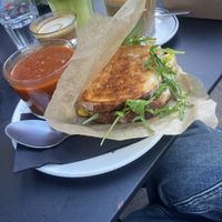 Tomato & red pepper soup !  at Photo Book Café in London