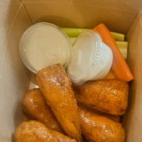 Wings with Boss sauce #Veganuary at Squatcho's in Rochester