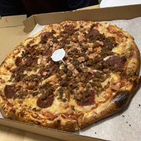 Satriales pizzaa at Squatcho's in Rochester