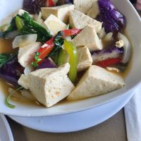 tofu with veggies at Racha Noodle in Redding