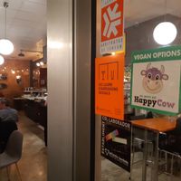 Interior with HappyCow decal at Anita Giro in Valencia